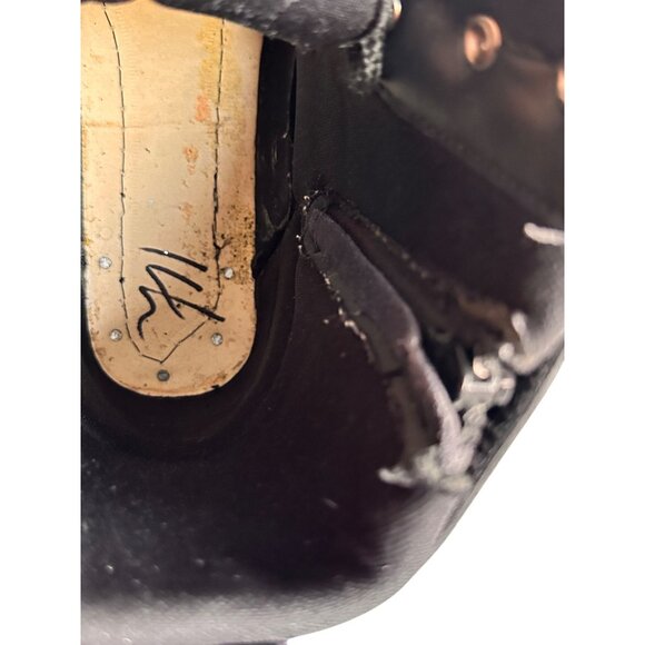 M-Boss Size 11.5 Genuine Leather Black Motorcycle Boots Steel Toe Side Zipper - Picture 12 of 12